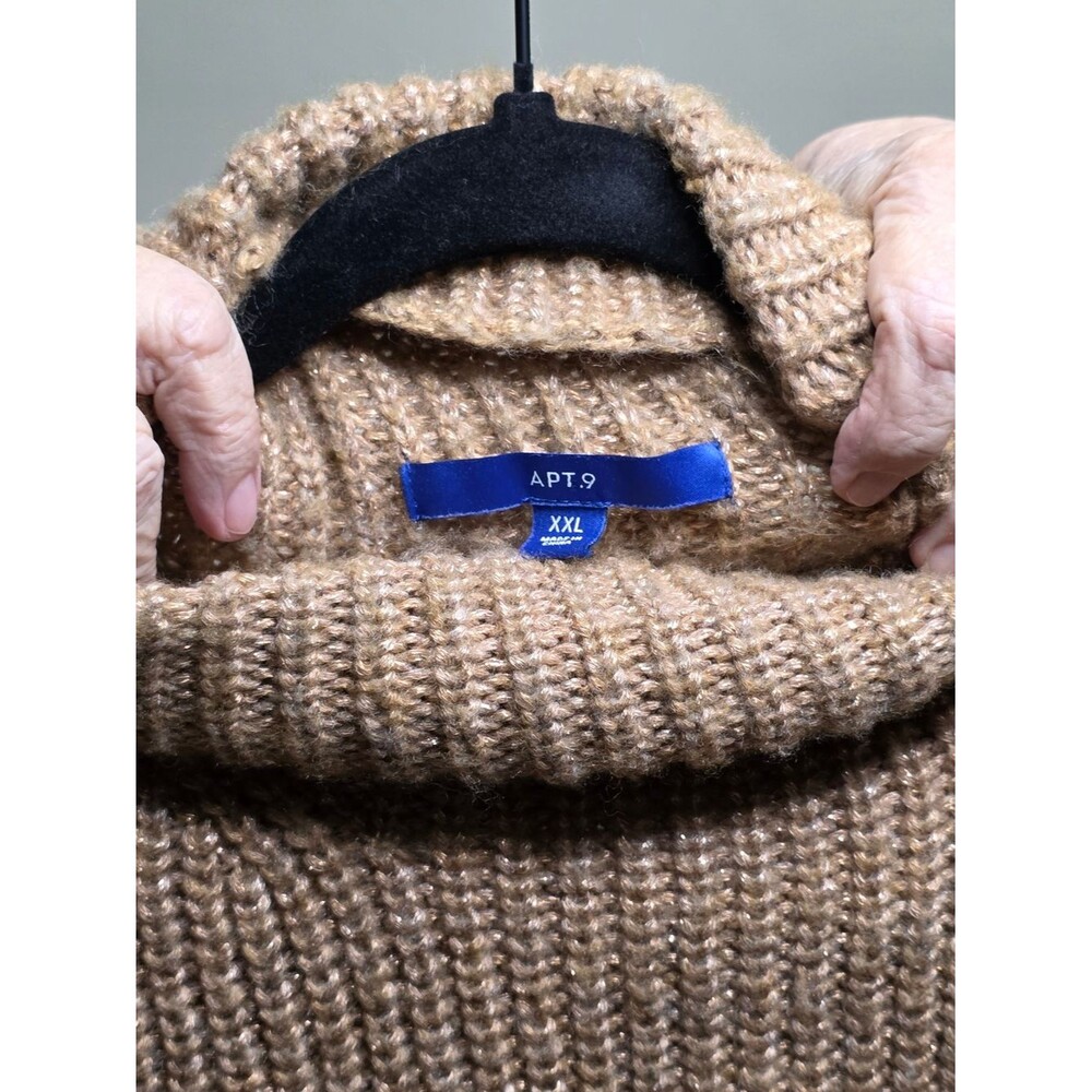 Apt. 9 XXL Turtleneck Sweater in Heathered Tan - Picture 3 of 3